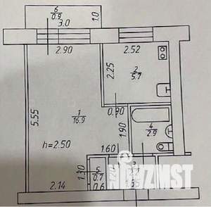 1-к квартира, вторичка, 30м2, 4/5 этаж