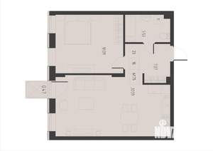 1-к квартира, вторичка, 62м2, 3/5 этаж