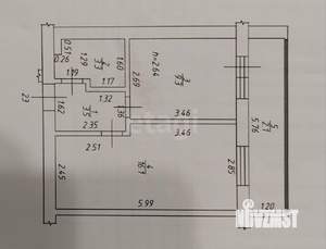 1-к квартира, вторичка, 40м2, 6/10 этаж