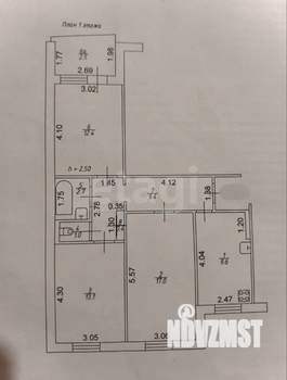 3-к квартира, вторичка, 66м2, 1/10 этаж