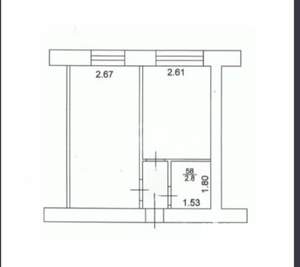1-к квартира, вторичка, 22м2, 2/5 этаж