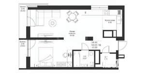 2-к квартира, вторичка, 55м2, 4/26 этаж