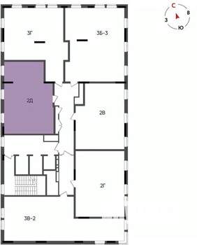 2-к квартира, вторичка, 61м2, 22/22 этаж