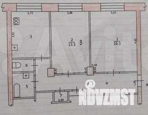 2-к квартира, вторичка, 56м2, 4/4 этаж