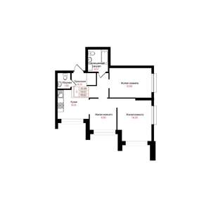 3-к квартира, вторичка, 60м2, 16/25 этаж