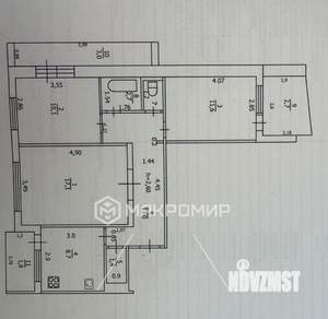 3-к квартира, вторичка, 72м2, 6/10 этаж