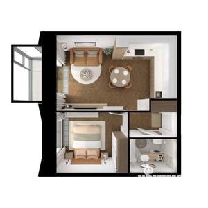1-к квартира, вторичка, 43м2, 2/10 этаж