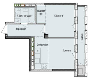 2-к квартира, вторичка, 40м2, 6/23 этаж