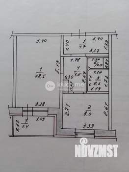 1-к квартира, вторичка, 40м2, 3/5 этаж