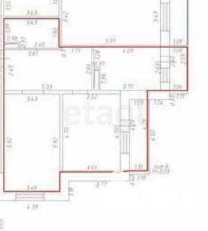 2-к квартира, вторичка, 66м2, 1/16 этаж