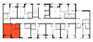 1-к квартира, вторичка, 41м2, 4/8 этаж