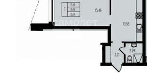 1-к квартира, вторичка, 35м2, 12/25 этаж