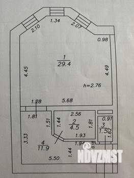 1-к квартира, вторичка, 47м2, 5/5 этаж