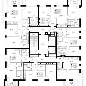 1-к квартира, вторичка, 46м2, 6/8 этаж
