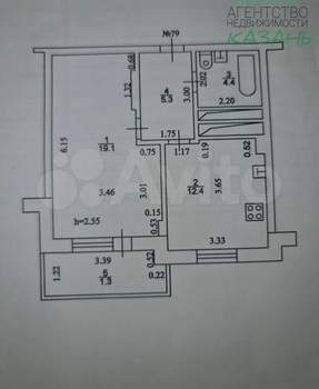 1-к квартира, вторичка, 41м2, 17/18 этаж