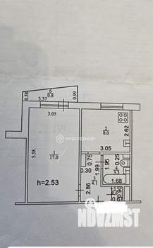 1-к квартира, вторичка, 33м2, 6/9 этаж