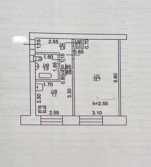 1-к квартира, вторичка, 31м2, 1/5 этаж