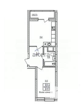 1-к квартира, вторичка, 40м2, 11/20 этаж