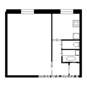1-к квартира, вторичка, 35м2, 1/3 этаж