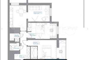 3-к квартира, вторичка, 76м2, 13/18 этаж