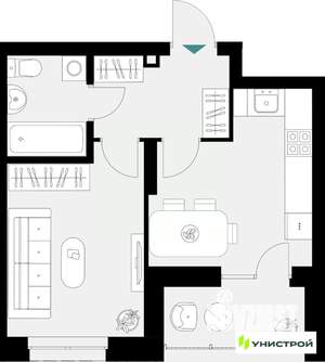 1-к квартира, вторичка, 34м2, 2/18 этаж