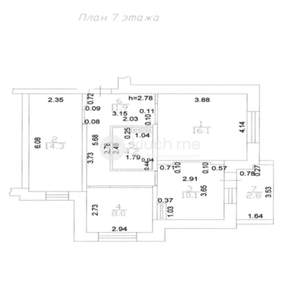 3-к квартира, вторичка, 65м2, 7/16 этаж
