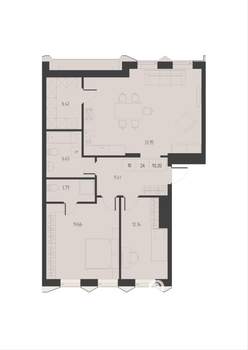 2-к квартира, вторичка, 92м2, 2/4 этаж