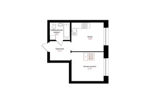 1-к квартира, вторичка, 35м2, 19/25 этаж