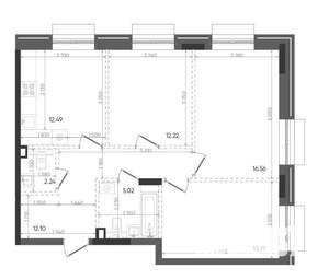 3-к квартира, вторичка, 74м2, 12/14 этаж