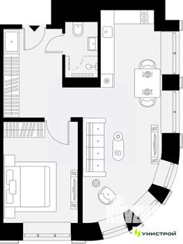 1-к квартира, вторичка, 44м2, 2/27 этаж