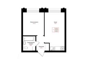 1-к квартира, вторичка, 35м2, 9/25 этаж