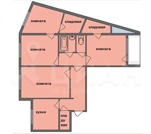 4-к квартира, вторичка, 85м2, 7/9 этаж