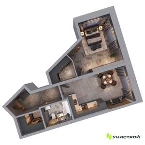 1-к квартира, вторичка, 55м2, 2/8 этаж