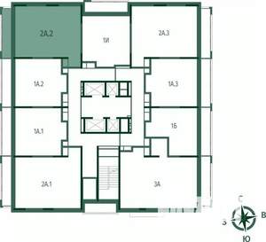 2-к квартира, вторичка, 59м2, 20/25 этаж