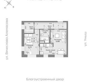 2-к квартира, вторичка, 45м2, 11/24 этаж