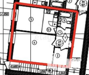 2-к квартира, вторичка, 56м2, 1/4 этаж