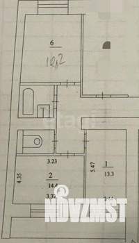 3-к квартира, вторичка, 38м2, 1/16 этаж