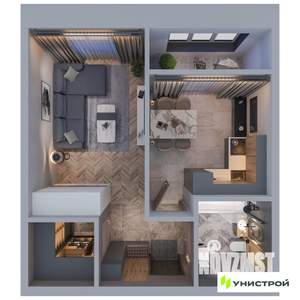 1-к квартира, вторичка, 40м2, 6/21 этаж