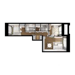 2-к квартира, вторичка, 64м2, 7/12 этаж