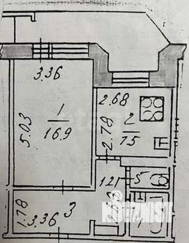 1-к квартира, вторичка, 38м2, 17/18 этаж