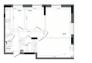 3-к квартира, вторичка, 73м2, 6/8 этаж