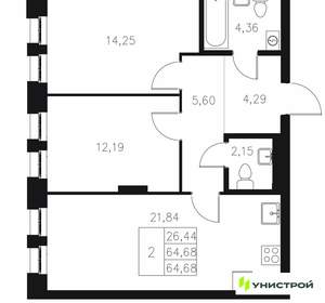 2-к квартира, вторичка, 65м2, 2/7 этаж