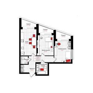 2-к квартира, вторичка, 60м2, 13/25 этаж