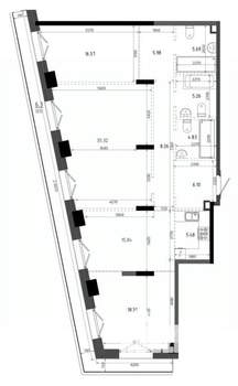 3-к квартира, вторичка, 134м2, 2/19 этаж
