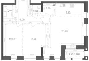 3-к квартира, вторичка, 84м2, 21/24 этаж