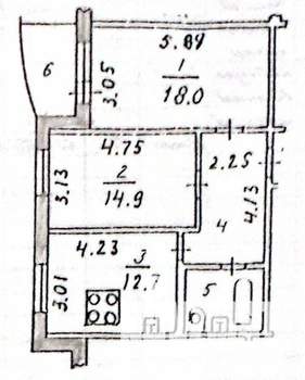 2-к квартира, вторичка, 61м2, 7/10 этаж