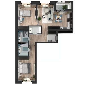 2-к квартира, вторичка, 74м2, 4/23 этаж