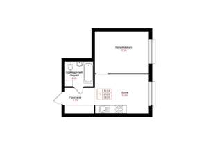 1-к квартира, вторичка, 34м2, 12/25 этаж