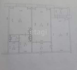 2-к квартира, вторичка, 64м2, 3/10 этаж