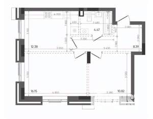 2-к квартира, вторичка, 52м2, 15/22 этаж